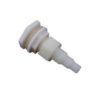 MEXEWORD 1pc 1/2" Fish Tank Bulkhead Pipe Joints ABS 20mm Aquarium Bucket Water Inlet Outlet Connector Water Tank Drainage
