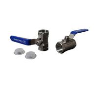 MEXEWORD 1Pc 3/4'' DN20 1/2'' DN15 BSPT Stainless Steel SS304 Pipe Ball Valve Female Threaded ON-OFF Ball Valve Straight Direct Valve(DN20)