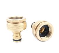MEXEWORD 1pc Brass 3/4" To 1" Thread Garden Quick Connector Water Gun Joints Faucet Tap Adapter Watering Hose Tube Fittings 3l4-1 Inch