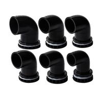 MEXEWORD 1pc ID 20~50mm Black PVC 90 Degree Elbow Drain Joints Aquqrium Fish Tank Bulkhead Connector(50mm)