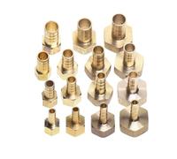 MEXEWORD 1Pcs Brass Hose Fitting 4mm 6mm 8mm 10mm Barb Tail 1/8" 1/4" 1/2" 3/8" BSP Female Thread Copper Connector Joint Coupler Adapter(6mm Brad 1/8")
