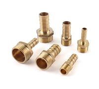 MEXEWORD 1PCS Brass Pipe Fitting 4mm 6mm 8mm 10mm 12mm 19mm Hose Barb Tail 1/8" 1/4" 1/2" 3/8" BSP Male Connector Joint Copper Coupler Adapter(12mm Barb1/2)