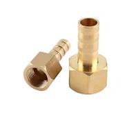 MEXEWORD 1PCS Brass Pipe Fitting Hose Fitting 4mm-19mm Barb Tail 1/8" 1/4" 1/2" 3/8" BSP Female Thread Copper Connector Joint Coupler Adapter(6mm 1/8")