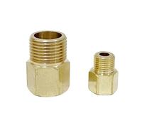 MEXEWORD 1pcs Brass Pipe Fitting M8 M10 M12 Metric Female To 1/8" 1/4" 3/8" BSP Male Thread Brass Pipe Fitting Reducer Connector Pressure Gauge Adapter(M10x1 F-1l8 BSP M)