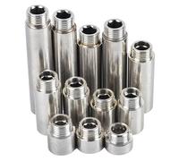MEXEWORD 1PCS BSP 1/2" Male/Female Thread Stainless Steel Pipe Fitting Extension Pipe 10-100mm Connector Kitchen Water Tap Adapter(40mm)