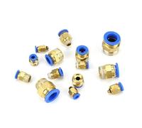 MEXEWORD 1pcs M5 M6 M8 M10 M12 M14 Metric Male Thread Straight Pneumatic Pipe Fitting Push In Quick Connector Fit 4mm 6mm Tube OD Quick Fitting(PC6-M8x1.25)