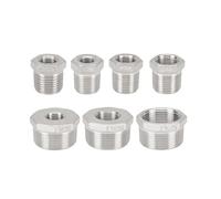 MEXEWORD 1pcs Reducer Bushing Male X Female 1/8" 1/4" 1/2" 3/4" 1" 1-1/4" 1-1/2" BSP Threaded Stainless Steel SS304 Reducer Pipe Fitting(DN40 to DN20)