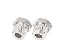 MEXEWORD 1pcs Reducer Bushing Pipe Fitting 1/8" 1/4" 3/8" 1/2" 3/4" M8 M10 M14 M16 M18 BSP Metric Male To Female Thread 304 Stainless Steel Pipe Fitting Bushing Reducer(BSP1I2 to M12x1.25)