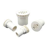 MEXEWORD 20/25mm WHITE, Grey, Blue Fish Tank Drainage Equipment Drain Connector Tube Joints Seafood Pool Drain Fitting Aquarium Bulkhead Fitting Connector(WHITE,ID 50mm)