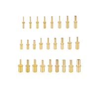 MEXEWORD 4 6 8 10 12 14 16 19mm Hose Barb Straight Pipe Fitting Reducer Copper Coupler Connector Adapter For Air Fuel Gas Water(12x8mm)