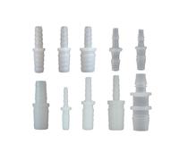 MEXEWORD 5PCS 3mm 4mm 5mm 6mm 8mm 9mm 10mm 11mm 12mm Hose Barb Two Way Plastic Connector Pipe Fitting Reducer For Aquarium Fish Tank(3-4mm)