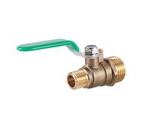 MEXEWORD Brass ball valve 1/2" to 1/4" Male Thread Brass Ball Valve Water Oil Air Gas Fuel Line Shut Off Valve Pneumatic Air Pump Water Plumbing Valve