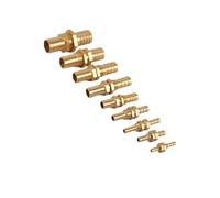 MEXEWORD Brass Straight Fitting Connectors For 4 6 8 10 12 14 16 19mm ID Hose Barb Thru-Bulk Head Hex Union Water Fuel Air(19mm)