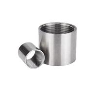 MEXEWORD Female Thread On Both Sides 1/8" 1/4" 3/8" 1/2" 3/4" 1" 2" BSP Female Threaded 304 Stainless Steel Water Pipe Fittings DN6-DN50(1-1/2")