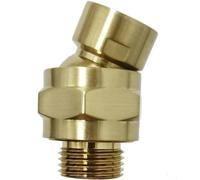 MEXEWORD G1/2 Length 49mm/1.93inch Shower Connector Ball Joint Hardware Adjustable Angle Swivel Adapter Shower Head Water Flow Ball Joint Connector Bathroom Accessories Bath Tools(Gold)