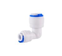 MEXEWORD OD 1/4" 3/8" Pipe Slip Lock Quick Connector Water Purify Joint Garden Irrigation Slip Lock Elbow Connector/Hexagonal Elbow Connector/Elbow Connector(Reducing Elbow 1I4 inch)