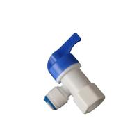 MEXEWORD S16349 1/4" 3/8" OD Plastic Ball Valve RO Water Reverse Osmosis Fitting (1/4", White)