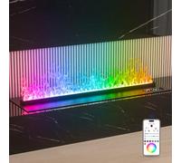 Mexhom Electric fireplace, multi-color water vapor fireplace,humidifier,3D flame effect with APP Yuncheng control and remote control,led fireplace,excluding heater,80cm
