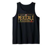 Mexicali Mexico License Plate Aztec Baja Cali Cachanilla Tank Top