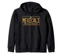 Mexicali Mexico License Plate Aztec Baja Cali Cachanilla Zip Hoodie