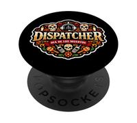 Mexican 911 Dispatcher Day Of The Dead Día De Los Muertos PopSockets Adhesive PopGrip