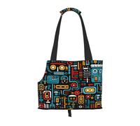 Mexican Abstract Graffiti Dog Purse Carrier,Pet Tote Bag, Bag for Small Dogs Cats Puppy