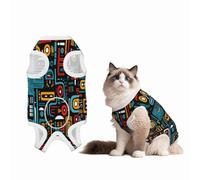 Mexican Abstract Graffiti Recovery Suit for Dogs Cats After Surgery,Pet Recovery Shirt, Dog Onesies Pet Surgery Recovery Suit
