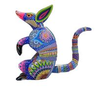 Mexican Alebrije Masterpiece Armadillo Wood Carving Handcrafted Sculpture
