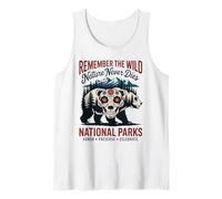 Mexican American Calavera Bear Pride for National Parks USA Tank Top