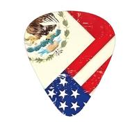 Mexican American Flag Guitar Plectrums 12 Pieces For Ukulele Bass Instrument Accessories