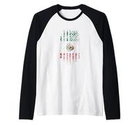 Mexican American Flag - Mexico and USA Pride Raglan Baseball Tee