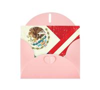 Mexican American Flag Print Blank Cards and Envelopes 5" x 6" for Wedding Birthday Invitations and All Occasions
