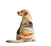 Mexican American Flag Print Dog Vest, Soft Breathable Pet Shirt Clothes Sleeveless Fashion Apparel For Medium Large Breeds