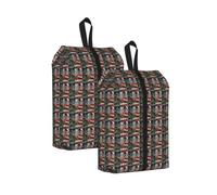 Mexican American Flag Print Travel Shoe Storage Bag Unisex Organizer Pouch Lightweight Portable Vacation