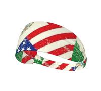 Mexican American Flag Printing One-Pack Comfortable Elastic Exercise Headband Athletic Band 4.3 * 13.4in Soft And Breathable â€‹