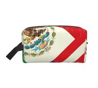 Mexican American Flag Storage Bag Toiletry Bag Travel Bag Cute Cosmetic Bag Makeup Accessories
