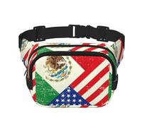 Mexican American Flag Unisex Fashion Waist Packs, Stylish Fanny Packs for Workouts, Running, Traveling, and Hiking