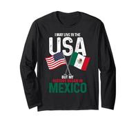 Mexican American My History Began In Mexico Pride Vintage Long Sleeve T-Shirt