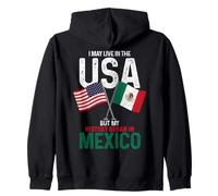 Mexican American My History Began In Mexico Pride Vintage Zip Hoodie