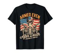 Mexican-American Patriot Skeleton - Pro Gun T-Shirt
