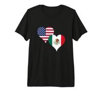 Mexican American Pride on Independence Day A USA Mexico Flag Premium T-Shirt
