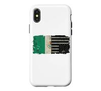 Mexican American Split Flag Nation In Distress Chicano Case for iPhone X/XS