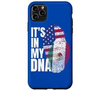 Mexican And American Mix DNA Heritage Flag Gift Case for iPhone 11 Pro Max