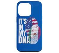 Mexican And American Mix DNA Heritage Flag Gift Case for iPhone 13 Pro
