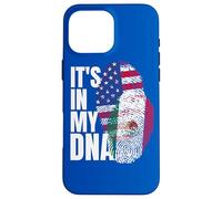 Mexican And American Mix DNA Heritage Flag Gift Case for iPhone 16 Pro Max