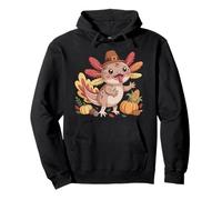 Mexican Axolotl Lovers Thanksgiving Pilgrim Hat Axolotl Pullover Hoodie