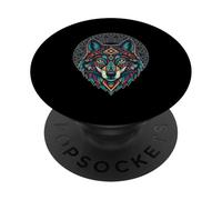 Mexican Aztec Mayan Wolf Ancient Mesoamerican Myth Art PopSockets Adhesive PopGrip