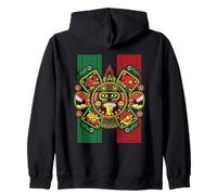 Mexican Aztec Warrior Calendar Mexico Patriotic Souvenir Zip Hoodie