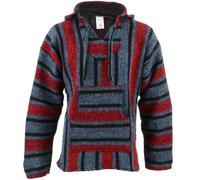 Mexican Baja Hoodie Hoody Jerga Rug Jumper Siesta Surf Hippy Baha Pullover