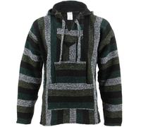 Mexican Baja Hoodie Hoody Jerga Rug Jumper Siesta Surf Hippy Baha Pullover